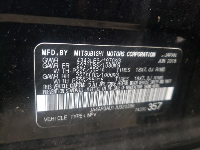 Photo 10 from auction – 2018 MITSUBISHI OUTLANDER with VIN JA4AR3AU1JU020386