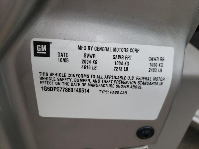 Photo 10 from auction – 2006 CADILLAC CTS HI FEA with VIN 1G6DP577860140614