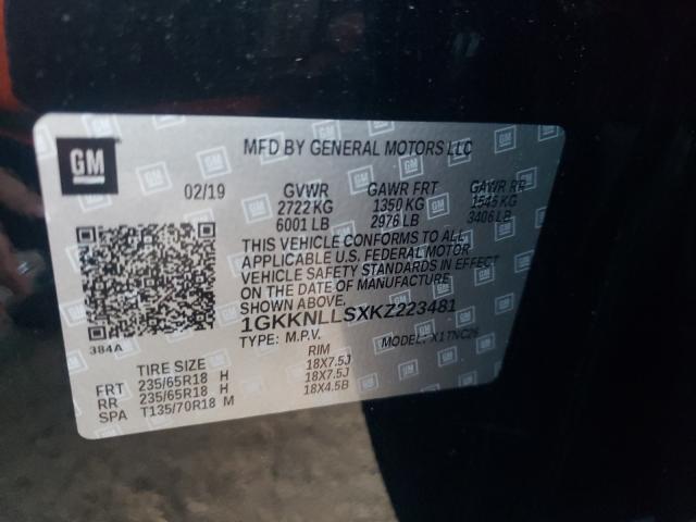 Photo 10 from auction – 2019 GMC ACADIA SLE with VIN 1GKKNLLSXKZ223481