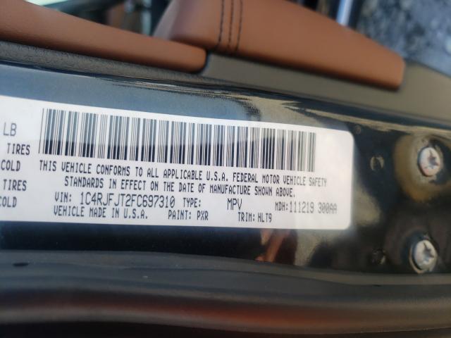 Photo 10 from auction – 2015 JEEP GRAND CHER with VIN 1C4RJFJT2FC697310