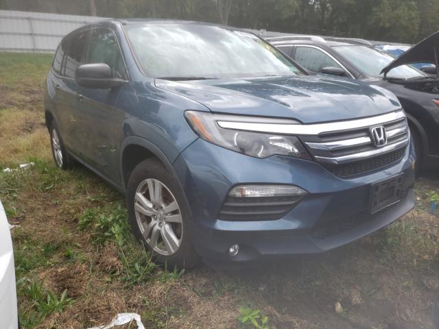 HONDA PILOT LX 2016 with VIN 5FNYF6H15GB087438 - Photo from auction