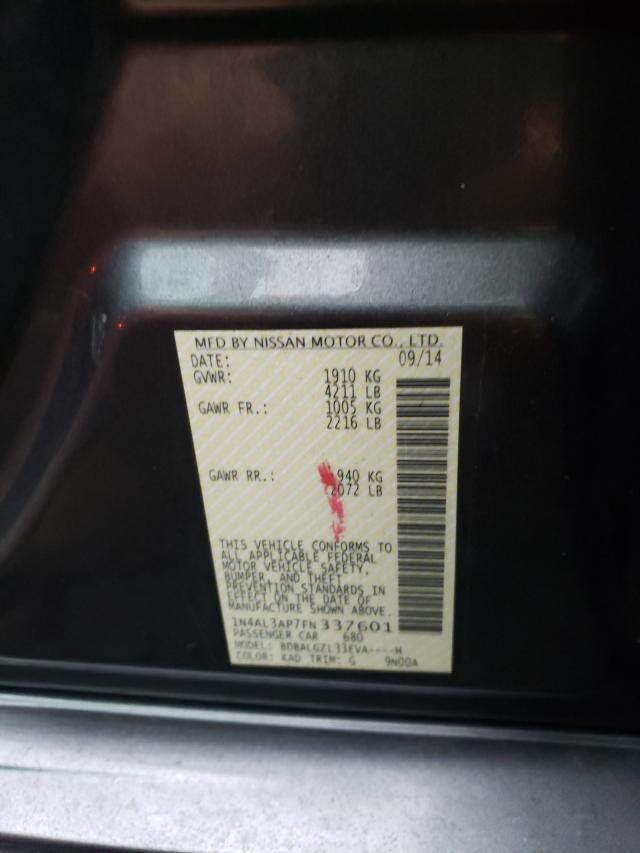 Photo 10 from auction – 2015 NISSAN ALTIMA 2.5 with VIN 1N4AL3AP7FN337601