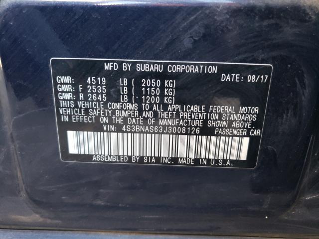 Photo 10 from auction – 2018 SUBARU LEGACY SPO with VIN 4S3BNAS63J3008126