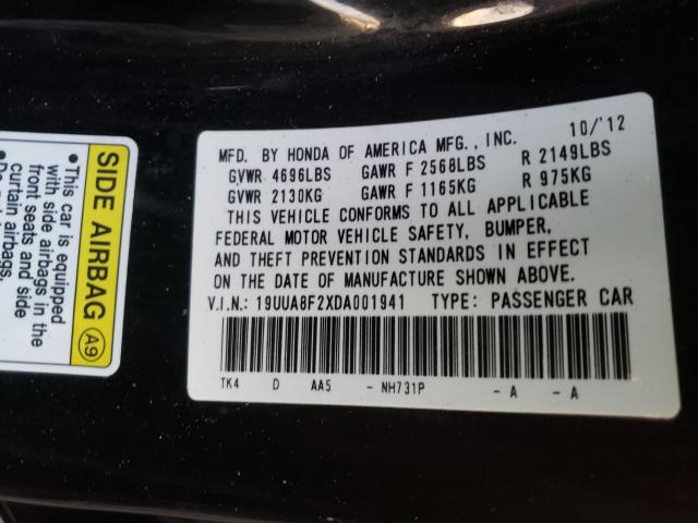 Photo 10 from auction – 2013 ACURA TL with VIN 19UUA8F2XDA001941