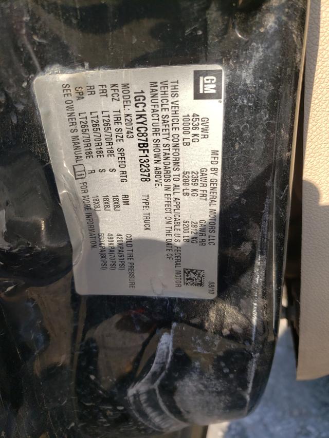 Photo 10 from auction – 2011 CHEVROLET SILVERADO with VIN 1GC1KYC87BF132378