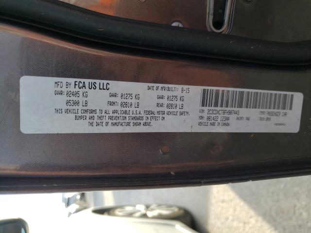 Photo 10 from auction – 2015 DODGE CHARGER R/ with VIN 2C3CDXCT8FH907443