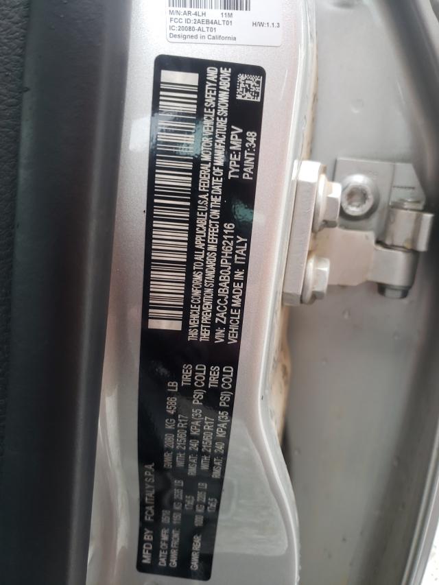 Photo 10 from auction – 2018 JEEP RENEGADE S with VIN ZACCJBAB0JPH62116