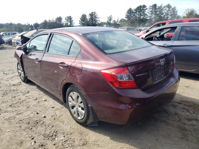 Photo 3 from auction – 2012 HONDA CIVIC LX with VIN 19XFB2F55CE372805
