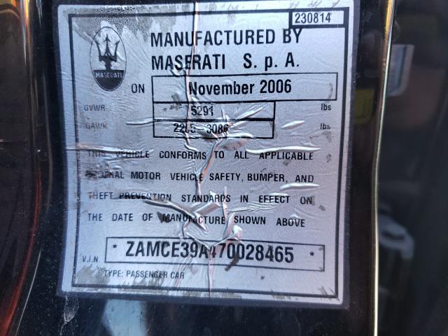 Photo 10 from auction – 2007 MASERATI QUATTROPOR with VIN ZAMCE39A470028465