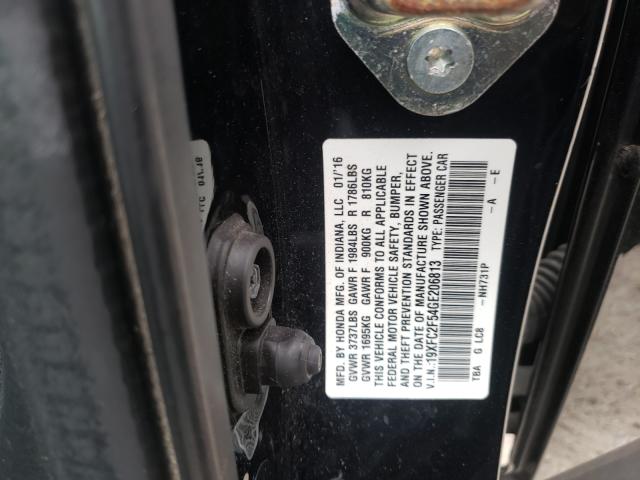 Photo 10 from auction – 2016 HONDA CIVIC LX with VIN 19XFC2F54GE206813