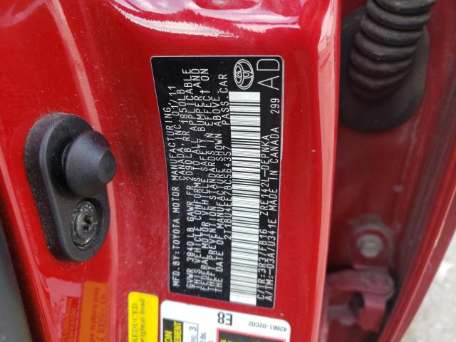 Photo 10 from auction – 2011 TOYOTA COROLLA BA with VIN 2T1BU4EE7BC564357