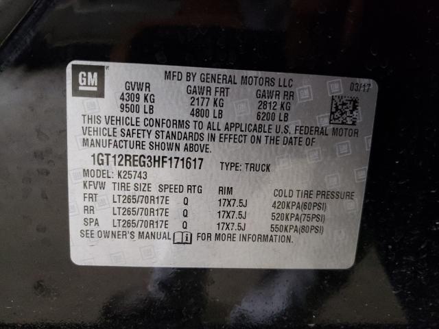 Photo 10 from auction – 2017 GMC SIERRA K25 with VIN 1GT12REG3HF171617