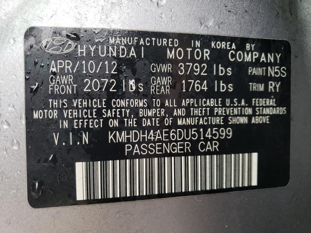 Photo 10 from auction – 2013 HYUNDAI ELANTRA GL with VIN KMHDH4AE6DU514599