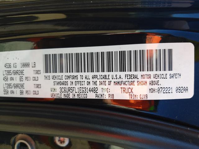 Photo 10 from auction – 2014 RAM 2500 LARAM with VIN 3C6UR5FL1EG314482