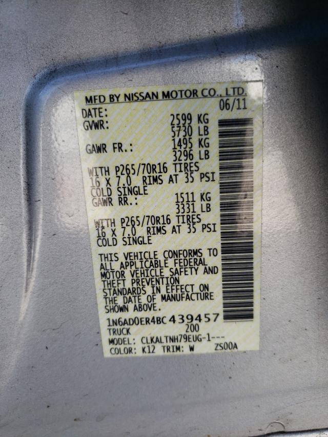 Photo 10 from auction – 2011 NISSAN FRONTIER S with VIN 1N6AD0ER4BC439457