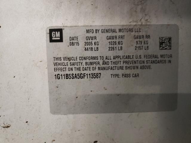 Photo 10 from auction – 2016 CHEVROLET MALIBU LIM with VIN 1G11B5SA5GF113587