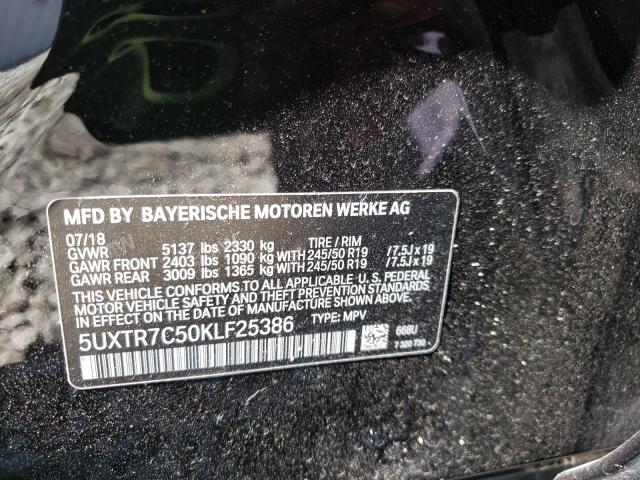 Photo 10 from auction – 2019 BMW X3 SDRIVE3 with VIN 5UXTR7C50KLF25386