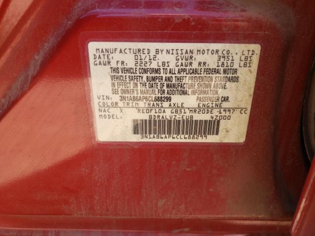Photo 10 from auction – 2012 NISSAN SENTRA 2.0 with VIN 3N1AB6AP6CL688299