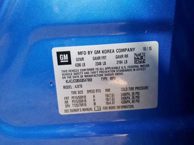 Photo 10 from auction – 2016 BUICK ENCORE with VIN KL4CJCSB5GB547669
