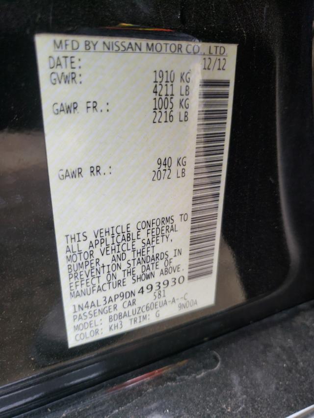 Photo 10 from auction – 2013 NISSAN ALTIMA 2.5 with VIN 1N4AL3AP9DN493930