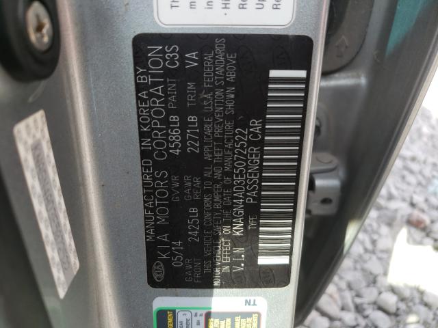 Photo 10 from auction – 2014 KIA OPTIMA HYB with VIN KNAGN4AD3E5072522