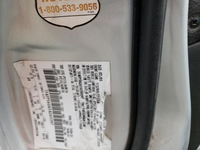 Photo 10 from auction – 2005 FORD TAURUS SEL with VIN 1FAFP56U65A265297