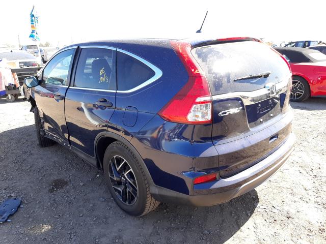 Photo 3 from auction – 2016 HONDA CR-V SE with VIN 2HKRM3H49GH522711