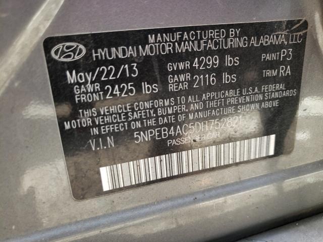 Photo 10 from auction – 2013 HYUNDAI SONATA GLS with VIN 5NPEB4AC5DH752821