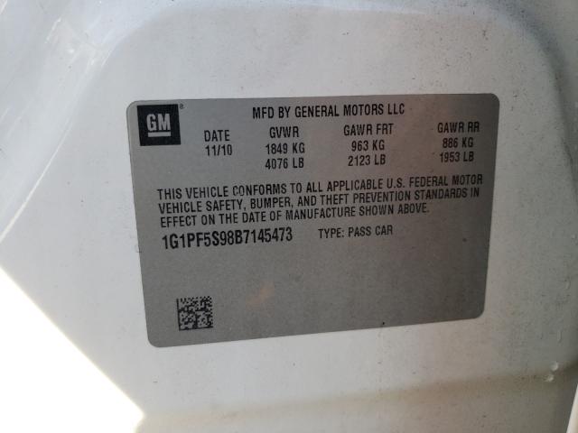 Photo 10 from auction – 2011 CHEVROLET CRUZE LT with VIN 1G1PF5S98B7145473