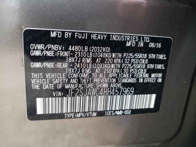 Photo 10 from auction – 2017 SUBARU FORESTER 2 with VIN JF2SJAWC4HH457969