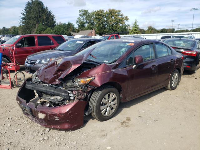 Photo 2 from auction – 2012 HONDA CIVIC LX with VIN 19XFB2F55CE372805
