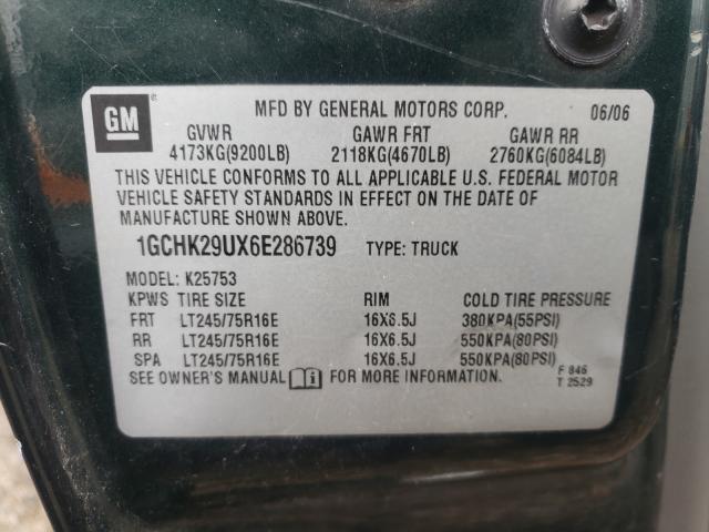 Photo 10 from auction – 2006 CHEVROLET SILVERADO with VIN 1GCHK29UX6E286739