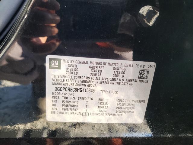 Photo 10 from auction – 2017 CHEVROLET SILVERADO with VIN 3GCPCREC8HG415345