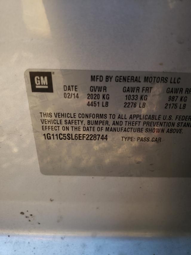 Photo 10 from auction – 2014 CHEVROLET MALIBU 1LT with VIN 1G11C5SL6EF228744