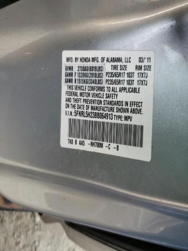 Photo 10 from auction – 2011 HONDA ODYSSEY LX with VIN 5FNRL5H23BB064913