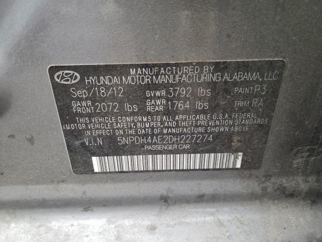 Photo 10 from auction – 2013 HYUNDAI ELANTRA GL with VIN 5NPDH4AE2DH227274