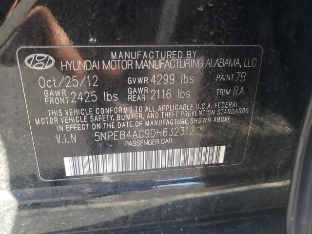 Photo 10 from auction – 2013 HYUNDAI SONATA GLS with VIN 5NPEB4AC9DH632312