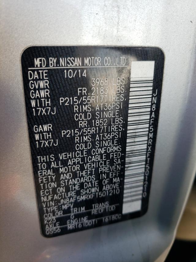 Photo 10 from auction – 2015 NISSAN JUKE S with VIN JN8AF5MRXFT501210