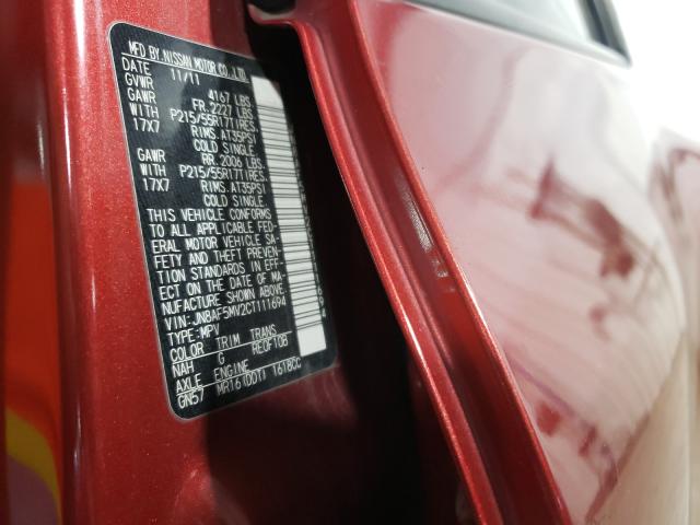 Photo 10 from auction – 2012 NISSAN JUKE S with VIN JN8AF5MV2CT111694