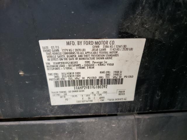 Photo 10 from auction – 2015 FORD TAURUS LIM with VIN 1FAHP2F81FG180392