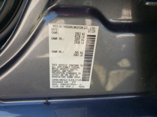 Photo 10 from auction – 2020 NISSAN ALTIMA S with VIN 1N4BL4BV1LC126358