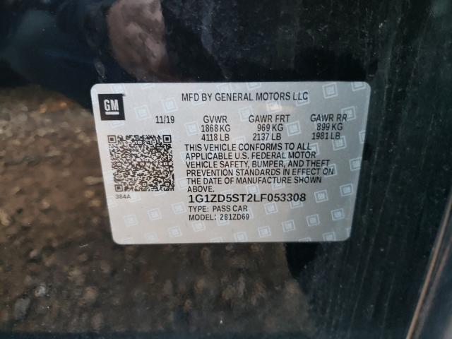 Photo 10 from auction – 2020 CHEVROLET MALIBU LT with VIN 1G1ZD5ST2LF053308