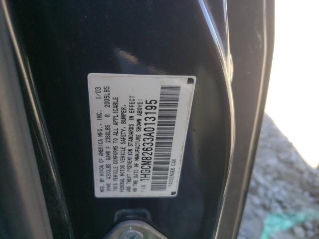 Photo 10 from auction – 2003 HONDA ACCORD EX with VIN 1HGCM82633A013195