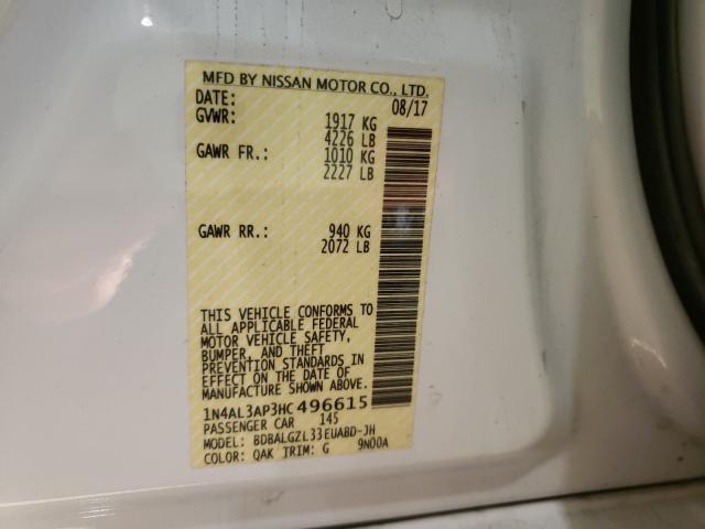 Photo 10 from auction – 2017 NISSAN ALTIMA 2.5 with VIN 1N4AL3AP3HC496615