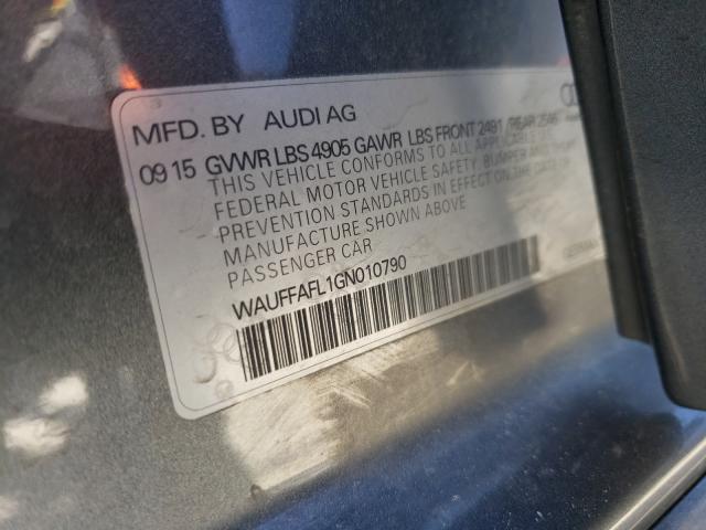 Photo 10 from auction – 2016 AUDI A4 PREMIUM with VIN WAUFFAFL1GN010790