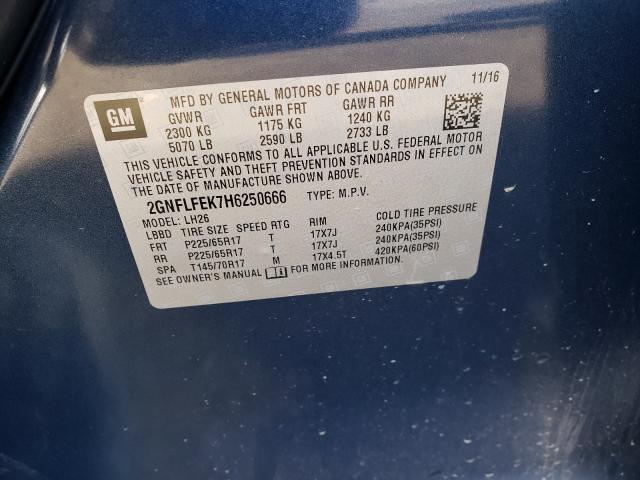 Photo 10 from auction – 2017 CHEVROLET EQUINOX LT with VIN 2GNFLFEK7H6250666