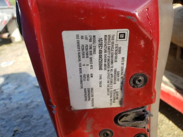 Photo 10 from auction – 1998 GMC SIERRA C15 with VIN 1GTEC14W4WZ550940