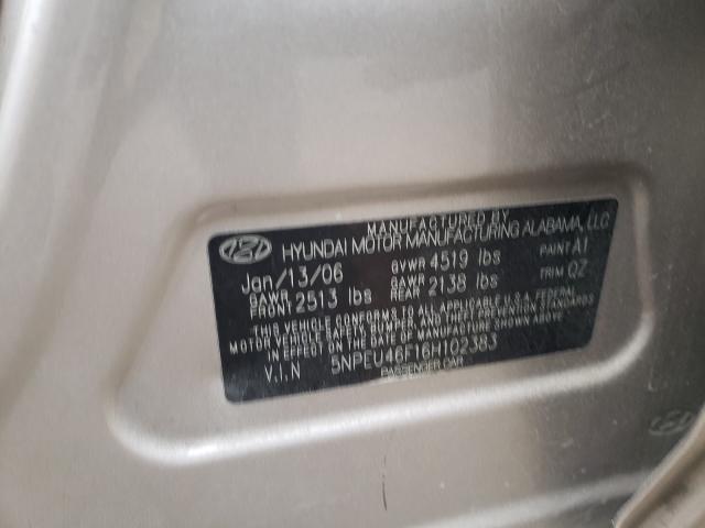 Photo 10 from auction – 2006 HYUNDAI SONATA GLS with VIN 5NPEU46F16H102383