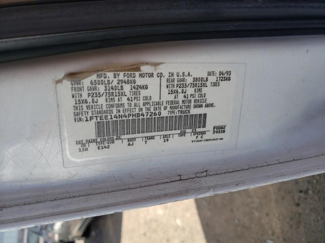 Photo 10 from auction – 1993 FORD ECONOLINE with VIN 1FTEE14N4PHB47260