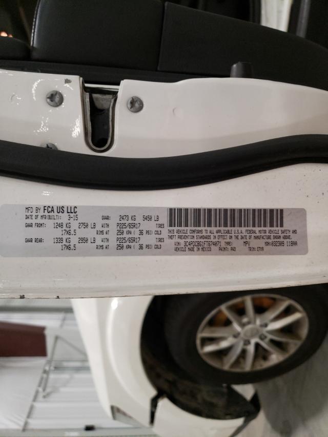 Photo 10 from auction – 2015 DODGE JOURNEY SX with VIN 3C4PDCBG1FT674071